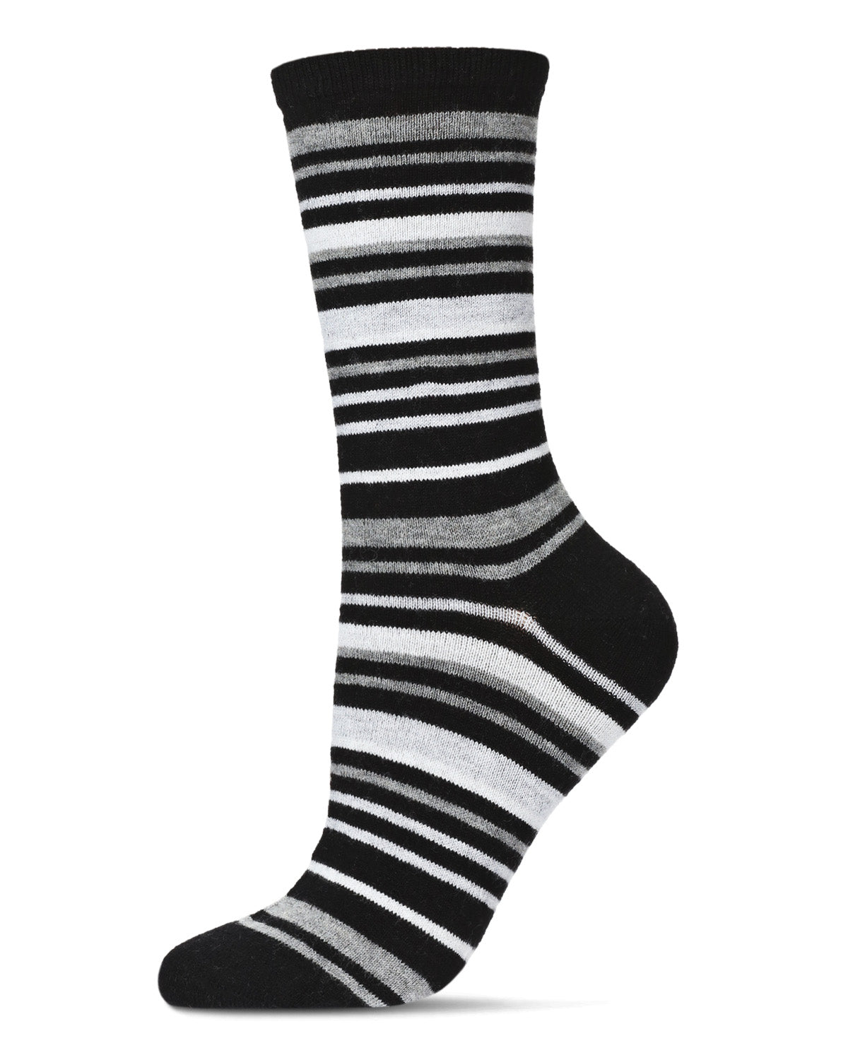 Striped Flat-Knit Cashmere